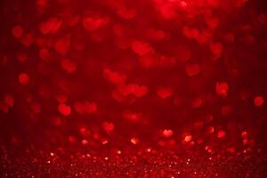 vermelho fundo com em forma de coração destaques. lindo feriado fundo, fundo para cartões postais foto