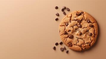 ai gerado delicioso chocolate lasca bolacha tentação cena foto