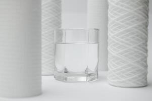 cartuchos para água filtro em branco foto