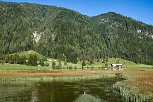 lago pillersee dentro pillersetal fechar para afundou ulrich sou pillersee dentro kitzbuehel distrito, Tirol, Áustria foto