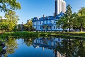 hoheikan, uma histórico construção dentro nakajima parque, sapporo, Japão foto