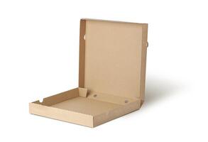 em branco Castanho aberto cartão pizza papel caixa foto