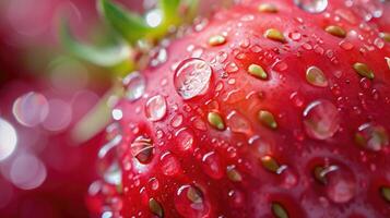 ai gerado fechar-se do uma fruta adornado com brilhante água gotas, uma refrescante e atraente visão, ai gerado. foto