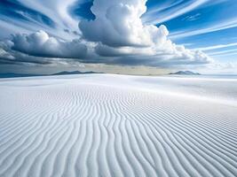 ai gerado branco deserto fundo e brilhante céu foto