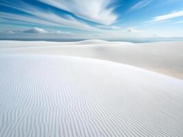 ai gerado branco deserto fundo e brilhante céu foto