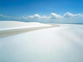 ai gerado branco deserto fundo e brilhante céu foto