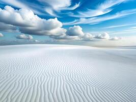 ai gerado branco deserto fundo e brilhante céu foto