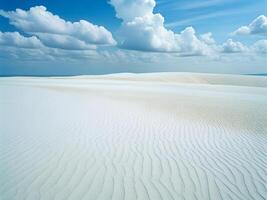 ai gerado branco deserto fundo e brilhante céu foto