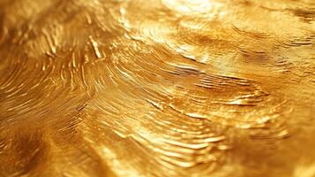 ai gerado abstrato ouro brilhante textura para a intrigante e elegante parede fundo, ai gerado foto