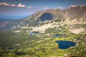 tatra montanha, Polônia, Visão a partir de Kasprowy wierch para vale gasienicowa foto