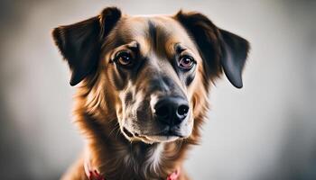 ai gerado retrato do uma cachorro foto