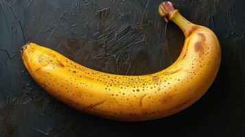 ai gerado fresco amarelo bananas em sujo fundo foto