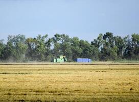 combinar colheitadeiras. agrícola maquinaria. foto