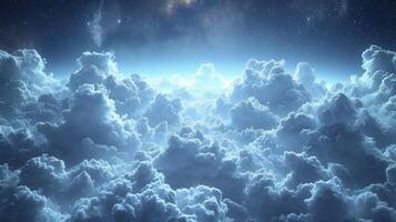 ai gerado a céu depois de chuva com a aparência do Kelvin Helmholtz nuvens, adicionando uma dramático elemento para a ainda nublado céu. foto