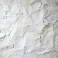 ai gerado branco reciclado construir papel textura fundo. abstrato cinzento material velho vintage página muito amassado. foto