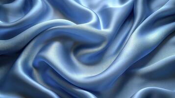 ai gerado azul seda tecido fundo. a luxuoso tecido texturizado é muito realista e detalhado. foto