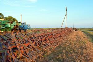 dente grade. agrícola maquinaria e equipamento. foto