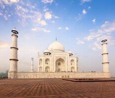 taj mahal em nascer do sol pôr do sol, agra, Índia foto