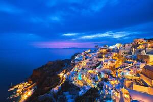 famoso grego turista destino oia, Grécia foto