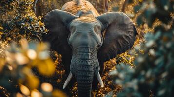 ai gerado livre foto do a elefante dentro a selva