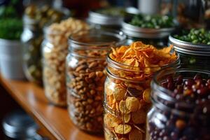 ai gerado lanches dentro uma recipiente profissional publicidade Comida fotografia foto