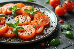 ai gerado Comida em a cozinha mesa para postar em social meios de comunicação profissional publicidade Comida fotografia foto