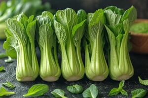 ai gerado bok choy isolado cozinha mesa profissional publicidade Comida fotografia foto