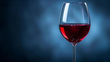 ai gerado a elegante vinho vidro preenchidas com profundo vermelho cabernet sauvignon, exibindo Está rico matiz foto