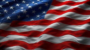ai gerado simples e refinado foto retratando a americano bandeira Como uma Eterno símbolo do liberdade