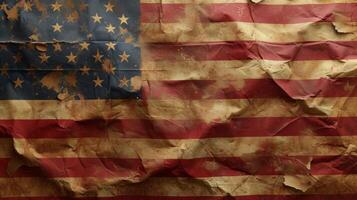 ai gerado simples e refinado foto retratando a americano bandeira Como uma Eterno símbolo do liberdade