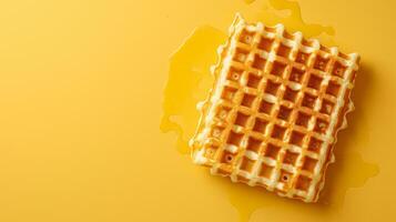 ai gerado minimalista composição apresentando a Eterno apelo do Belga waffles foto