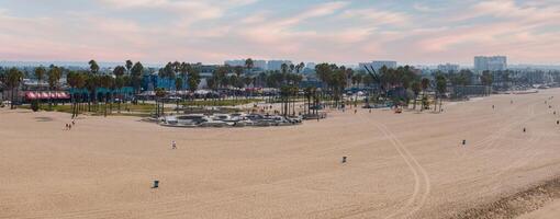 Veneza de praia los angeles Califórnia la verão azul aéreo visualizar. foto