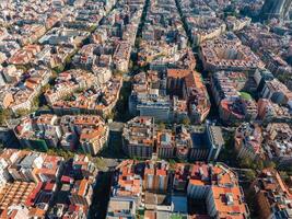 aéreo Visão do Barcelona cidade Horizonte. foto