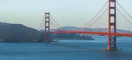 famoso dourado portão ponte, san francisco às pôr do sol, EUA foto