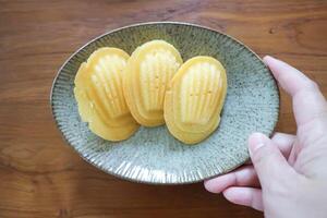 madalena, madeleines ou francês pão foto