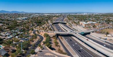 Fénix cidade centro da cidade Horizonte paisagem urbana do Arizona dentro EUA. foto