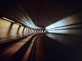 movimento Visão dentro uma túnel foto
