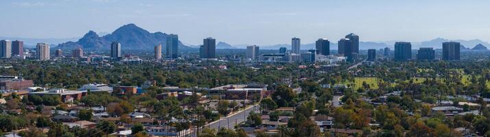 Fénix cidade centro da cidade Horizonte paisagem urbana do Arizona dentro EUA. foto