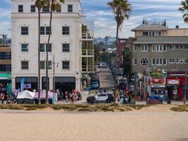 Veneza de praia los angeles Califórnia la verão azul aéreo visualizar. foto