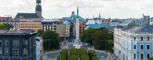 lindo aéreo riga Visão a partir de acima. foto