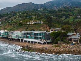 Malibu de praia aéreo Visão dentro Califórnia perto los anjos, EUA. foto