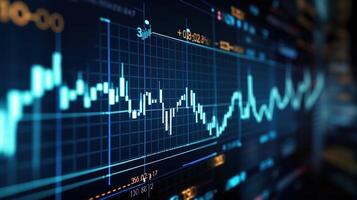 ai gerado financeiro estoque mercado gráfico em tecnologia abstrato fundo foto