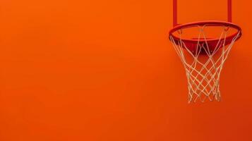 ai gerado basquetebol aro laranja fundo foto