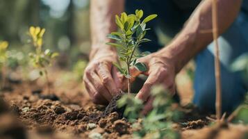 ai gerado comunidade iniciativas experiência a poder do comunidade conduziu iniciativas este esforçar para faço uma diferença. árvore plantio eventos estão a global missão para proteger nosso meio Ambiente foto