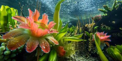 ai gerado a rico biodiversidade do nosso planeta com impressionante imagens do flora. ecossistemas enfatizar a importância do preservando a delicado Saldo do vida em terra foto