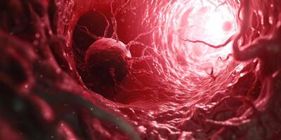 ai gerado horrível vermelho Câncer células doença espalhando em a órgão dentro humano corpo. Câncer tratamento, Câncer oncologia, crescendo tumor células foto