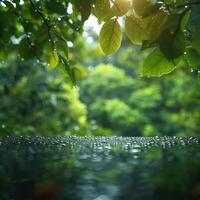 ai gerado cópia de espaço contra borrado fundo com gota de chuva para texto para social meios de comunicação postar Tamanho foto