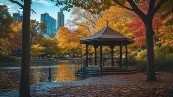 ai gerado lindo cidade parque foto