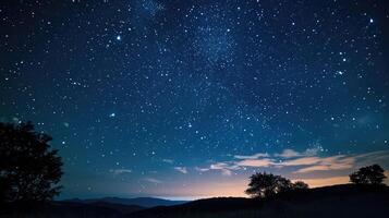 ai gerado surpreendente estrelado céu às noite foto