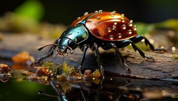 ai gerado natureza inseto animal, verde cor gerado de ai foto